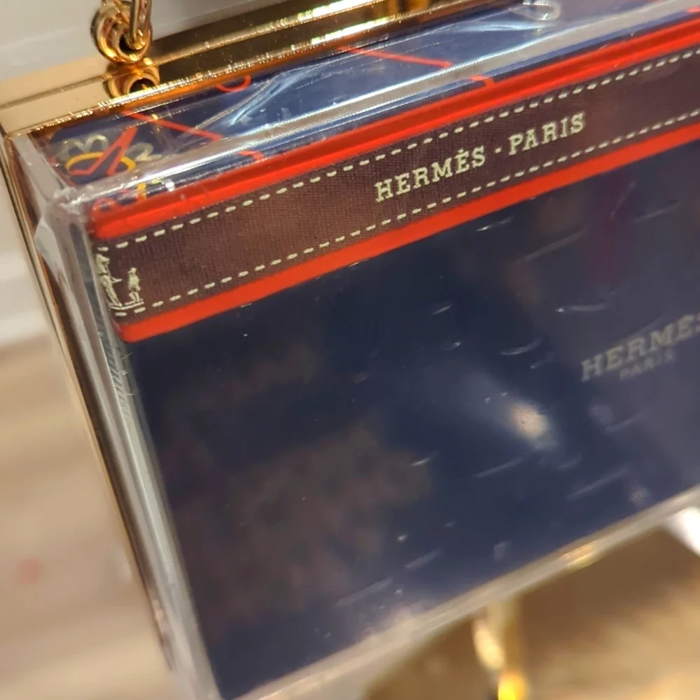 Hermes Paper Shopping Bag UPCYCLED Novelty Clutch - Picture 6 of 10